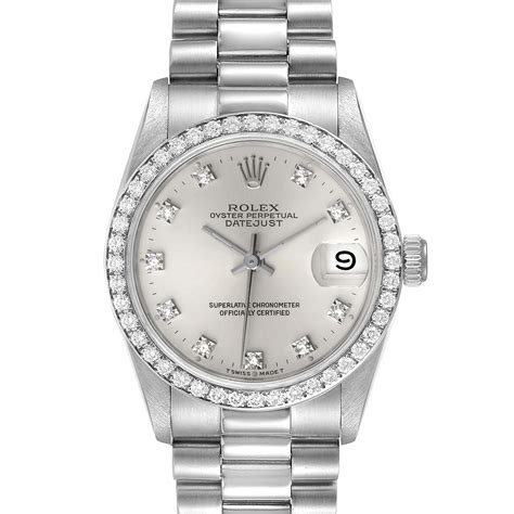 rolex datejust platinum diamond.